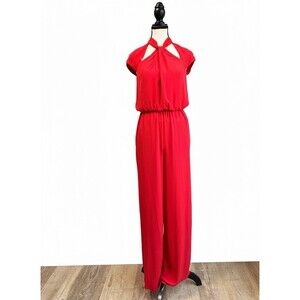 BCBGMaxazria Jumpsuit Red Sleeveless Hidden Pockets Size XS NWT ($248)